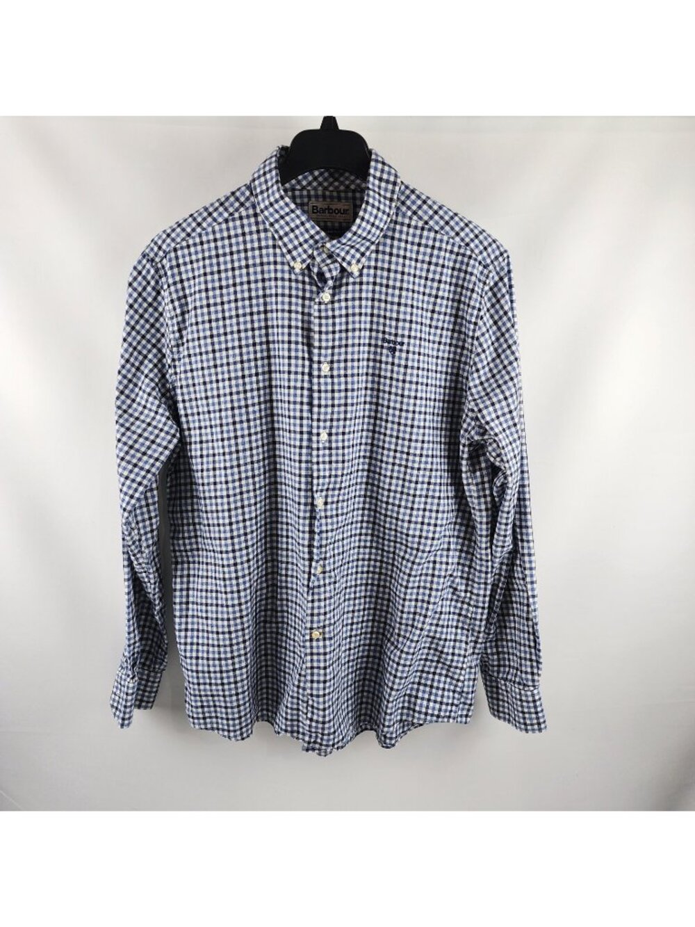 Barbour Finkle Shirt Mens Large Multi Gingham Check L/S Tailored Shirt